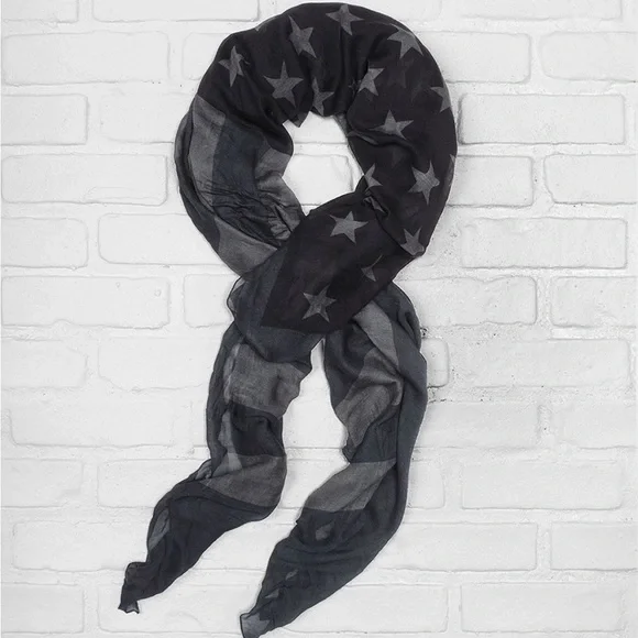 John Varvatos Stars and Stripes American Flag scarf.